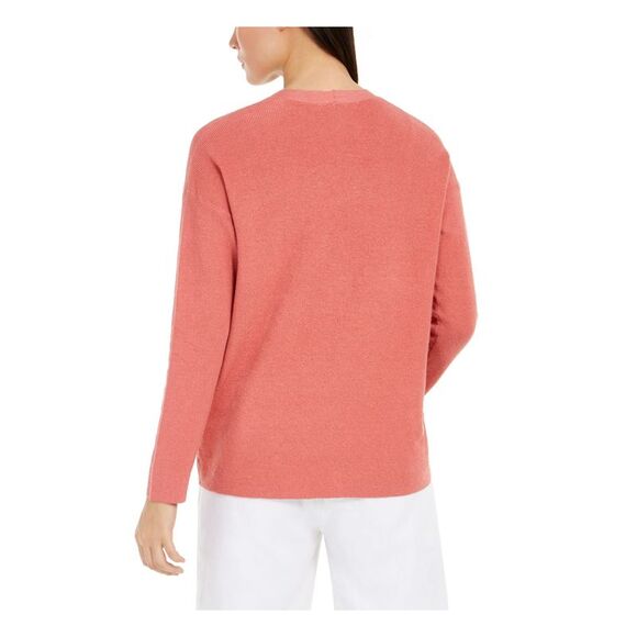 EILEEN FISHER Womens Coral Pocketed Long Sleeve Cardigan Sweater XL - Picture 2 of 4